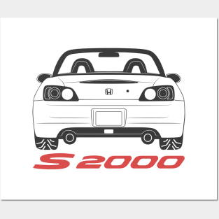 Honda S2000 "S2K Rear" (AP1) T-Shirt Posters and Art